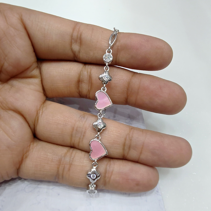 Heart Shape 92.5 Imported Bracelet
