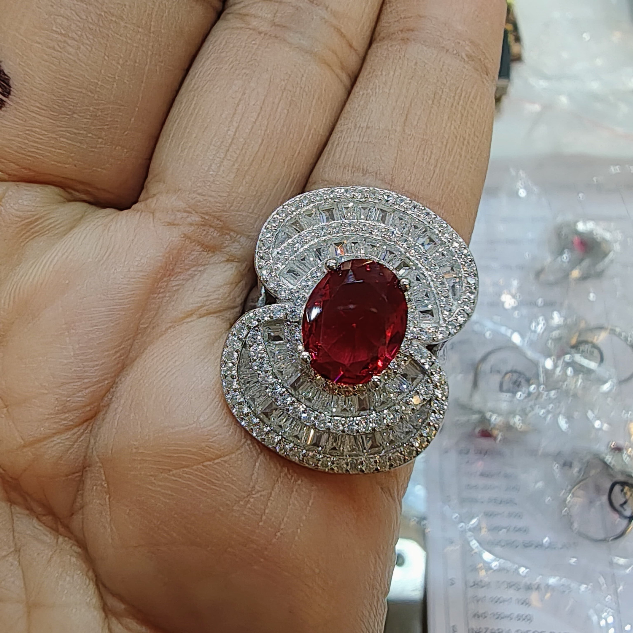 Ruby and CZ Ring