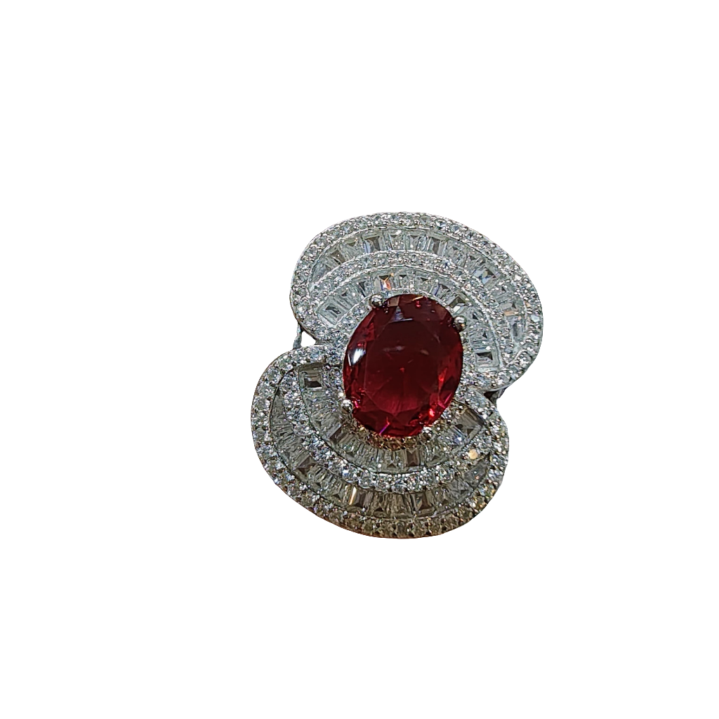 Ruby and CZ Ring